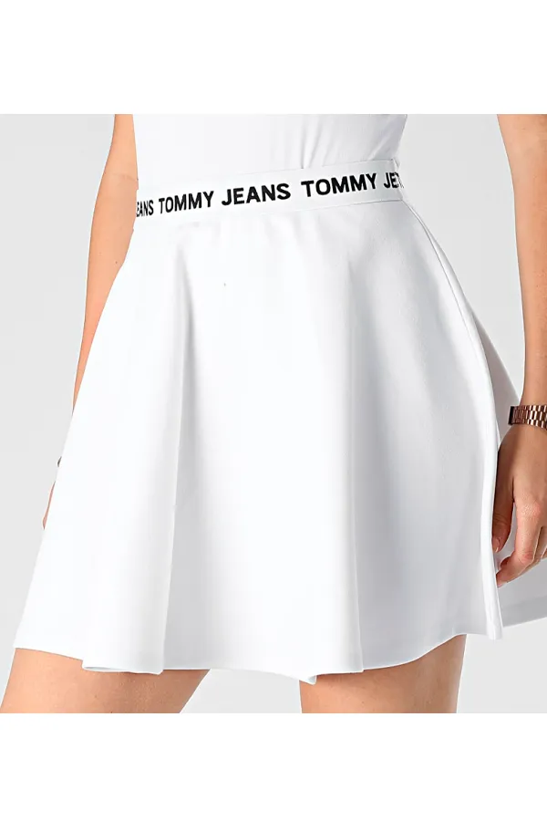 Tommy Hilfiger Women Logo Skirt Fit And Flare White