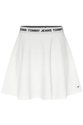 Tommy Hilfiger Women Logo Skirt Fit And Flare White