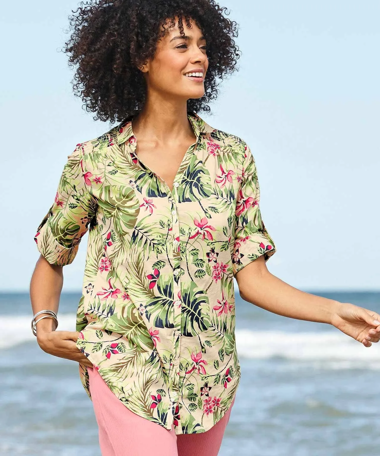 Tropical Floral Blouse