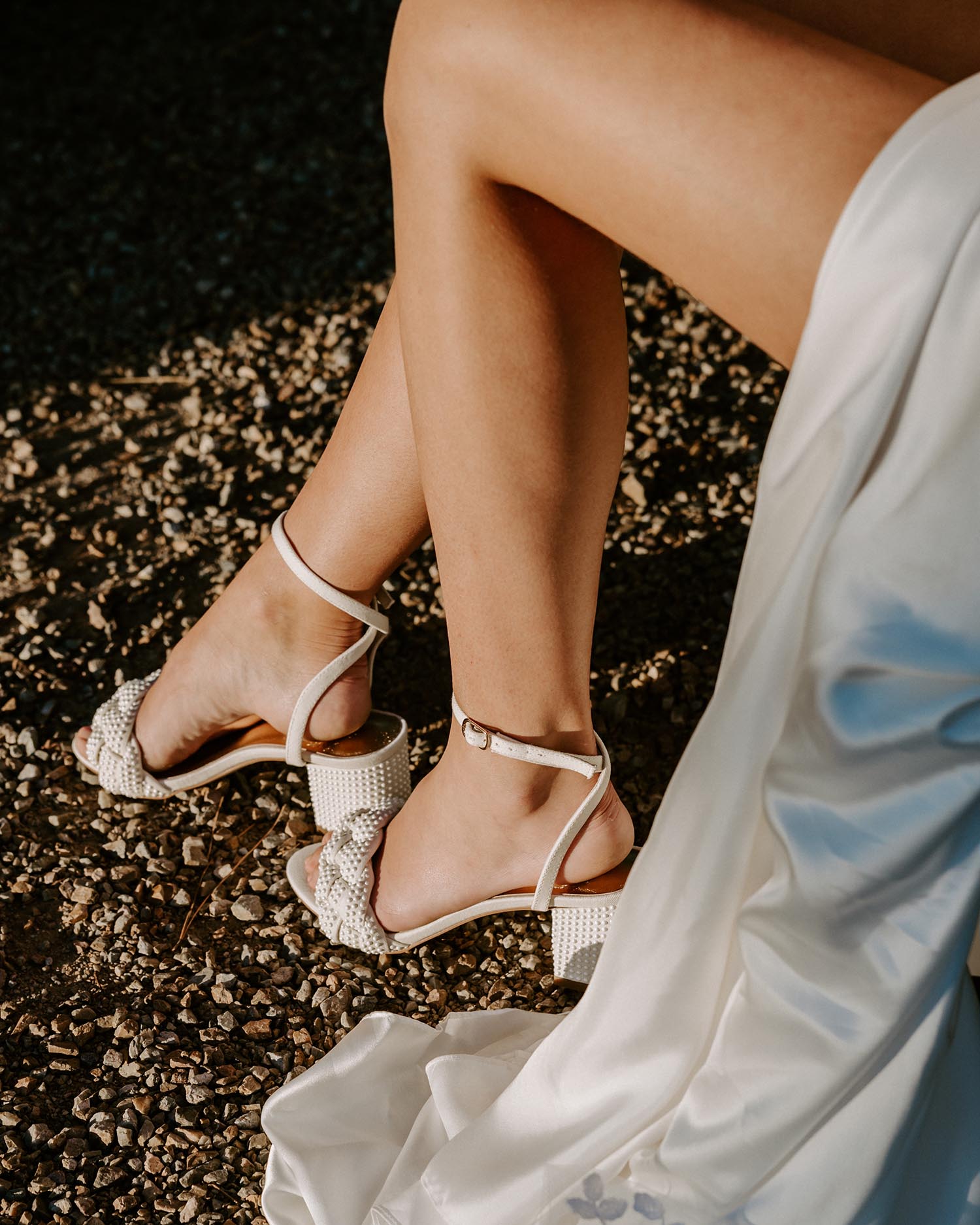 TRUE - IVORY PEARL WEDDING SANDALS WITH PLAIT TOE - FINAL SALE