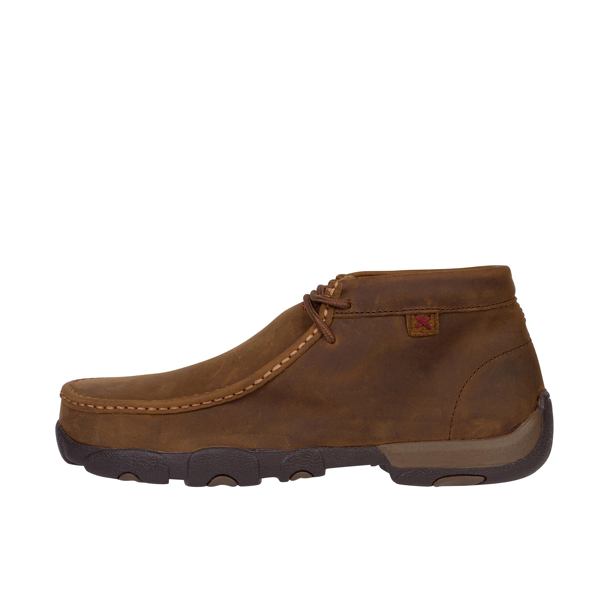 Twisted X Work Chukka Driving Moc Steel Toe Distressed Saddle