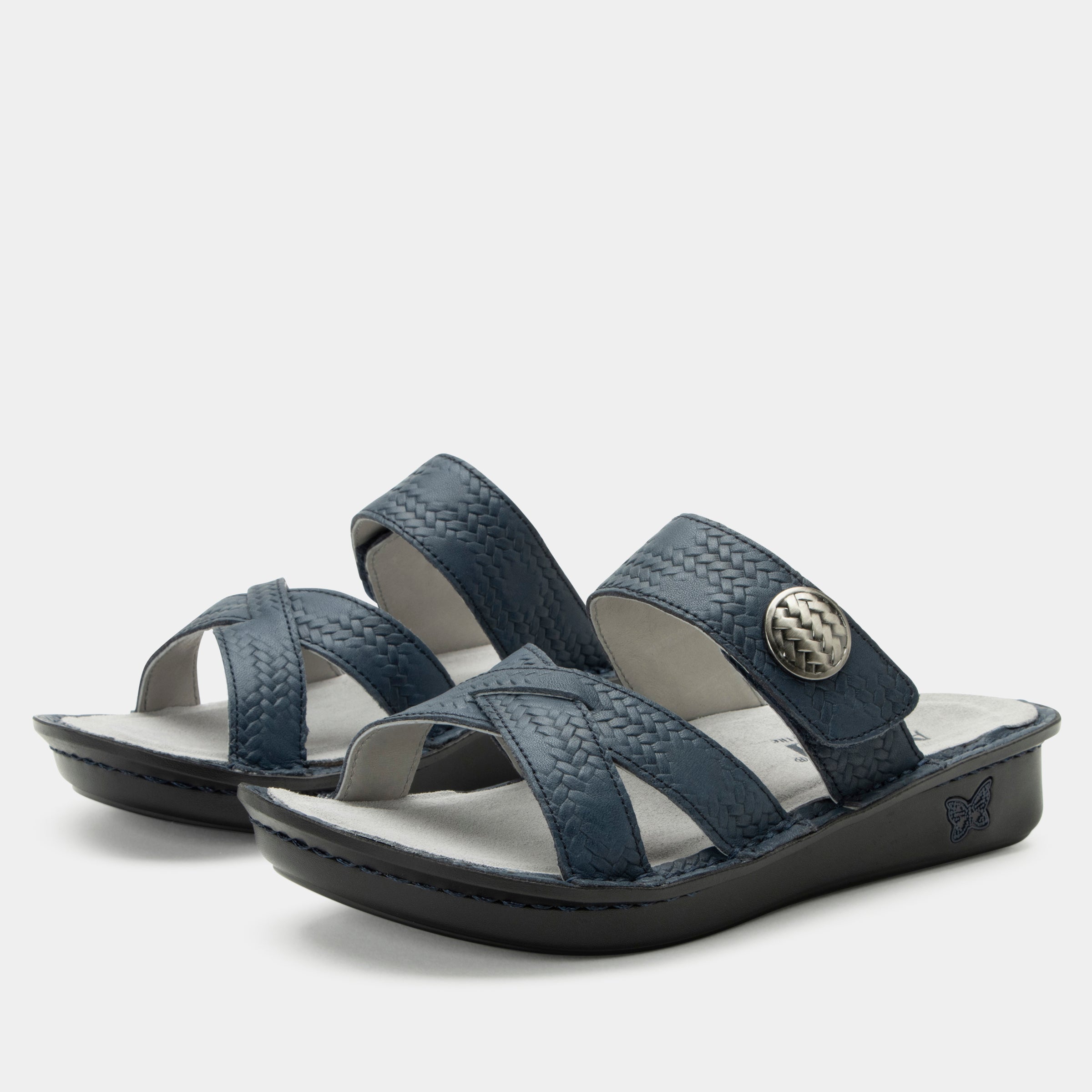 Victoriah Basketry Navy Sandal