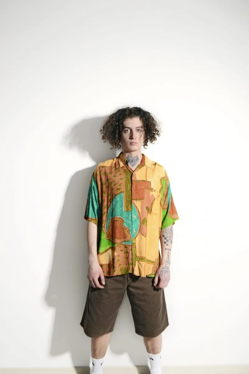 Vintage multi summer abstract shirt