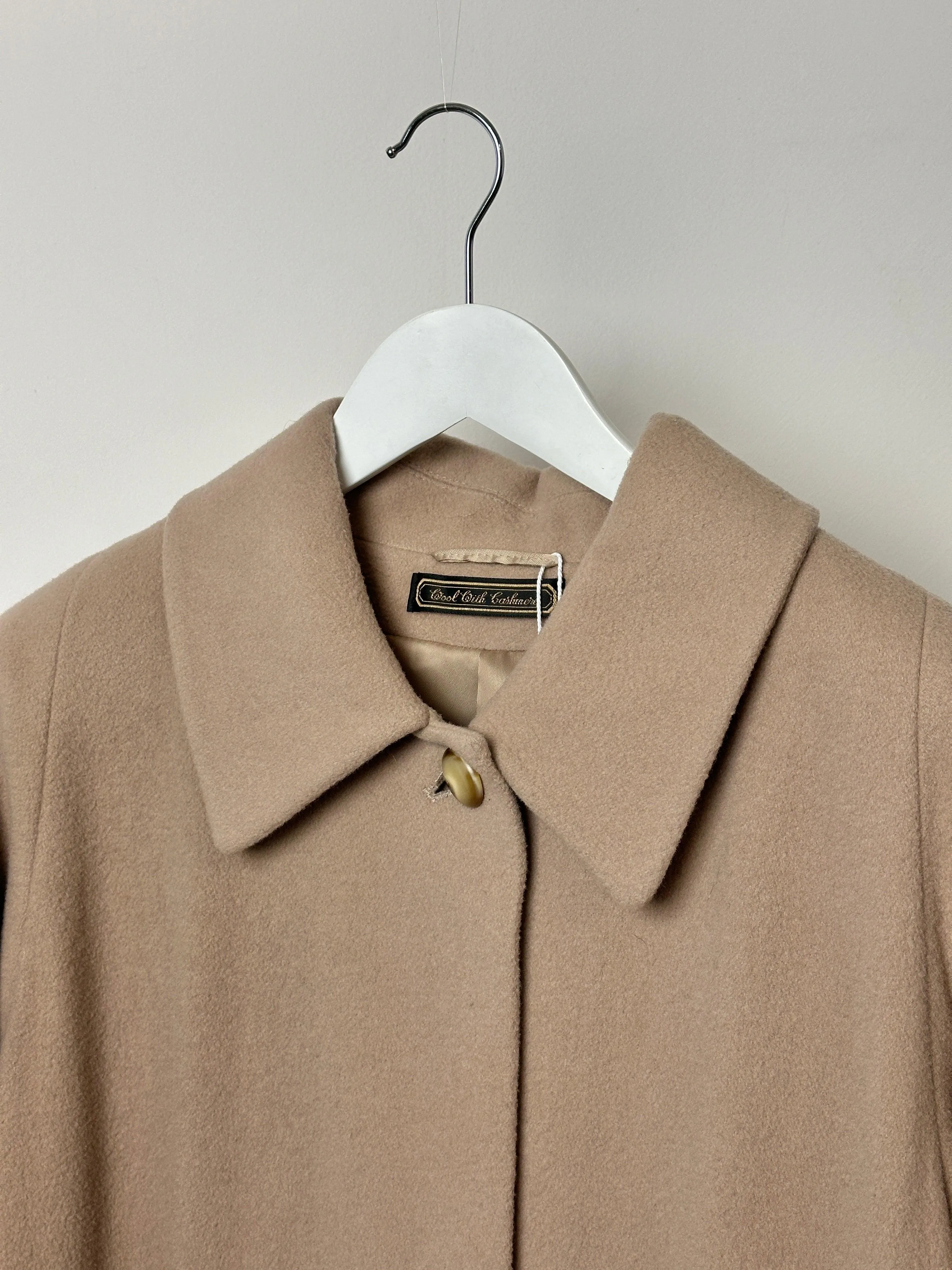 Vintage Wool Cashmere Concealed Placket Coat - M/L