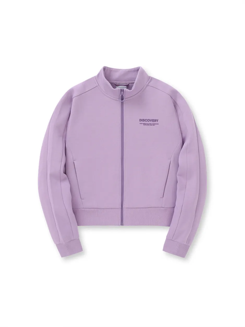 [WMS] Crop Training High Neck  Jacket Violet