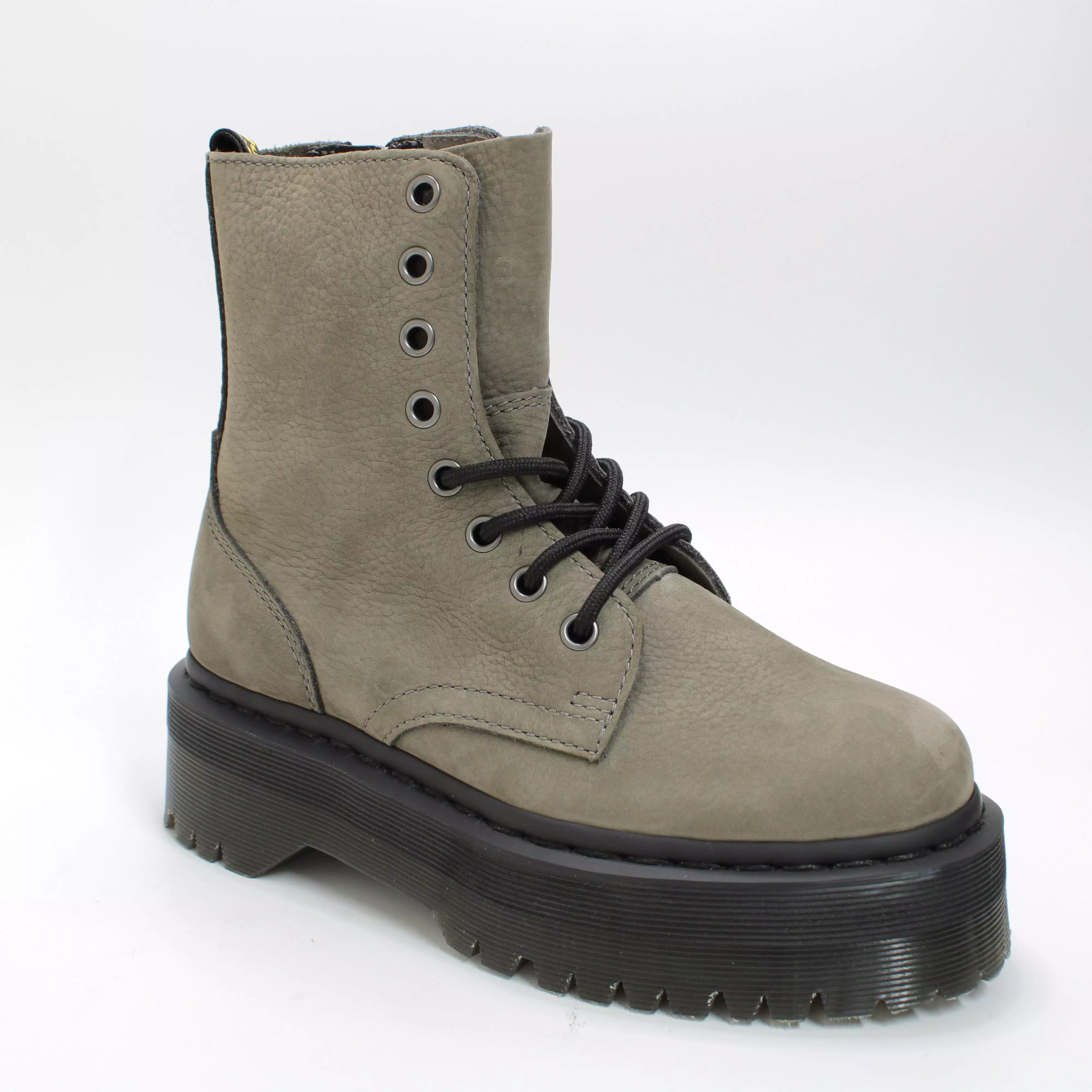 Womens Dr. Martens Jadon 8 Eye Boots Nickel Grey