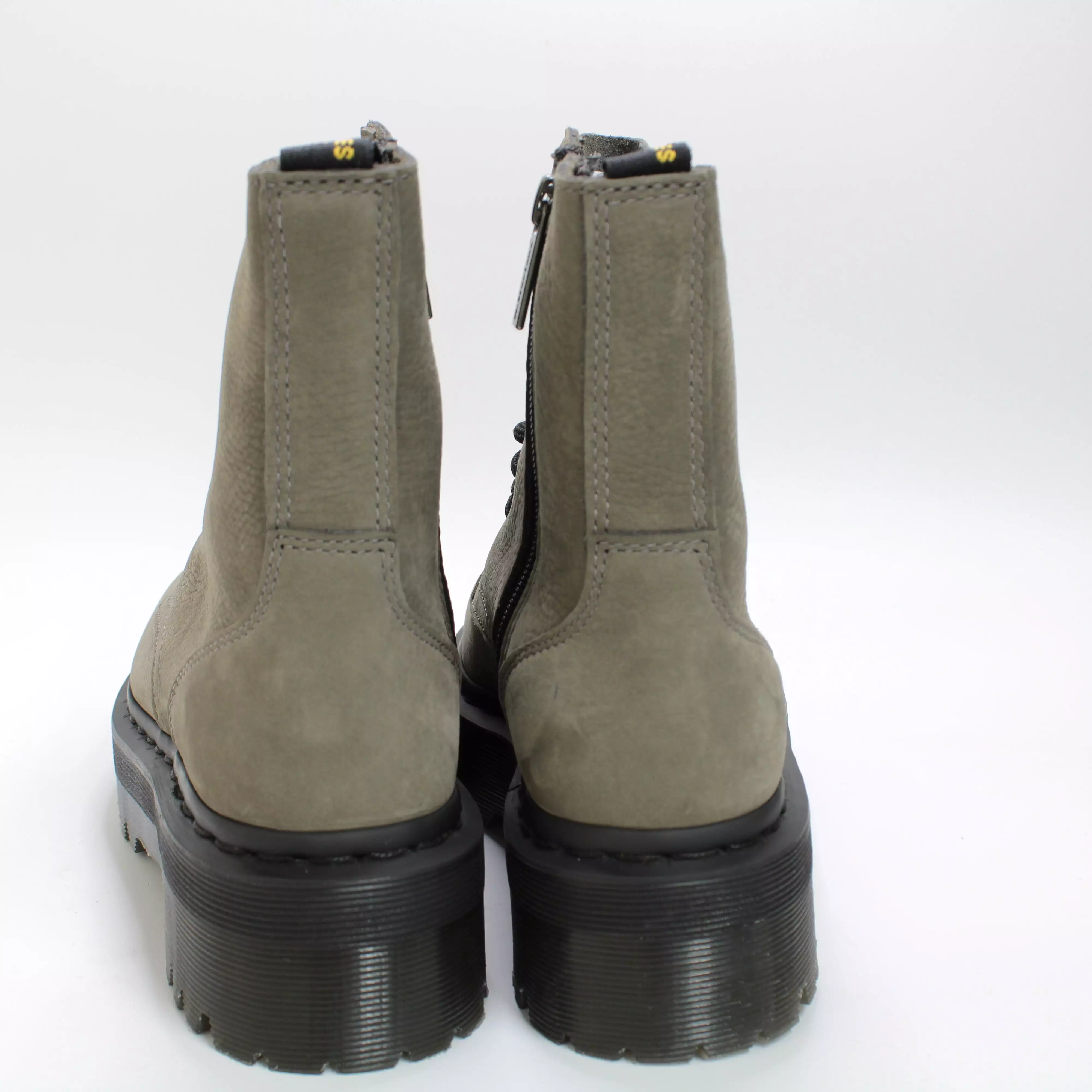 Womens Dr. Martens Jadon 8 Eye Boots Nickel Grey