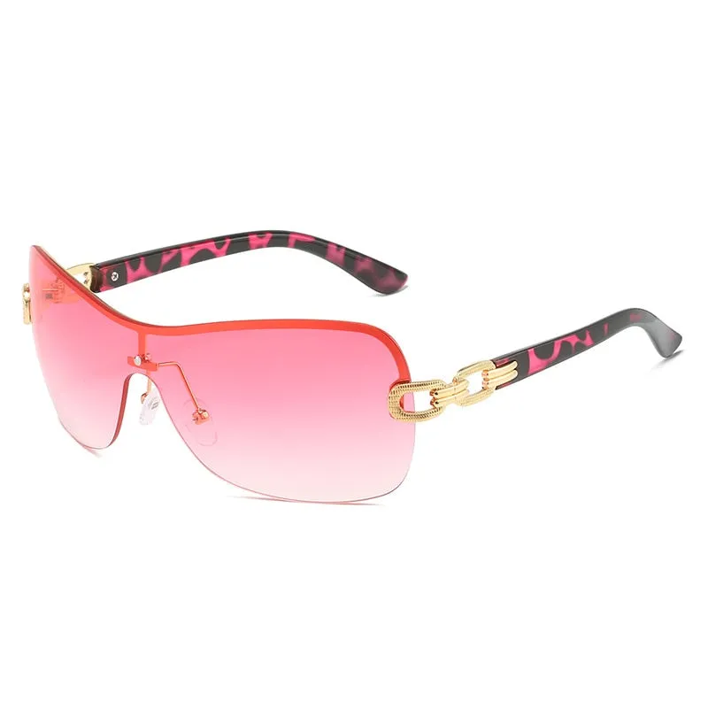 Women's Summer Gradient Vintage Style Oversized Punk Sunglasses